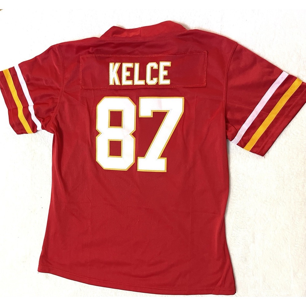 Travis Kelce #87 Kansas City Chiefs Stitched Football Jersey Pro Zone Kopkoc L